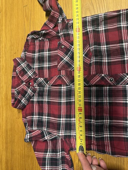 Koszula w czerwoną kratę świąteczna