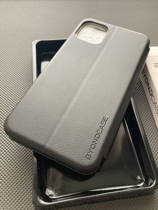 Case, etui z klapką, ochorna 360* Byondcase iPhone 11 czarne klasyczne
