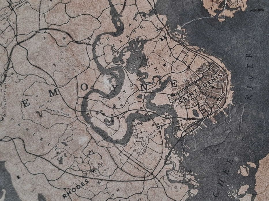 Red Dead Redemption 2 - mapa Arthura Morgana