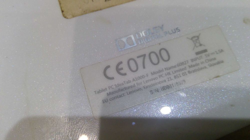 Tablet Lenovo ideapad A1000-F  T228