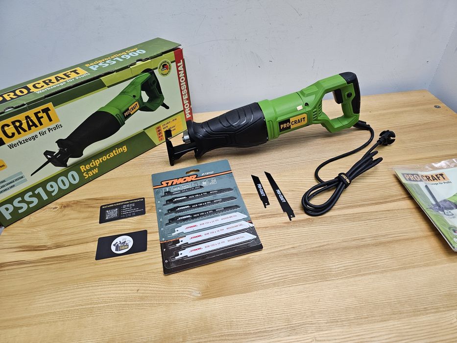 9шт Пил +Пила Сабельная ProCraft ps1900 Гарантия 36мес Шабельна пилка