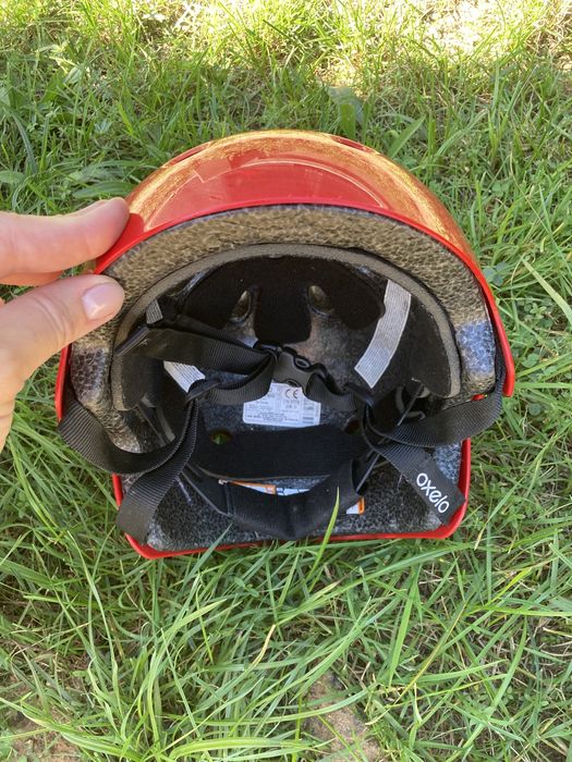 Kask decathlon czerwony 50-54 ocelo