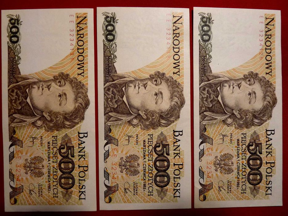 Banknoty 500zł (1982)