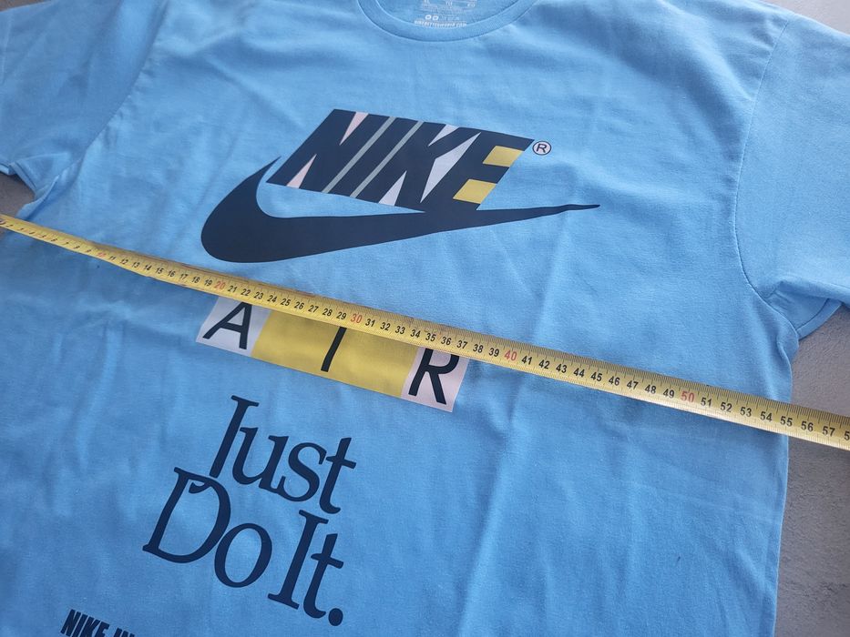 Oryginalna NIKE Just do it błękitna męska koszulka XL nowa oryginalna