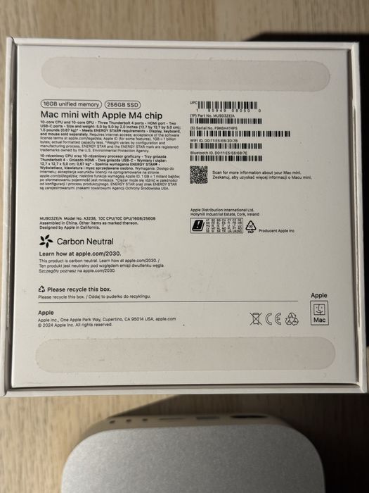 Mac mini M4 – jak nowy | Gwarancja Apple do Maja 2026 | 16GB 256GB