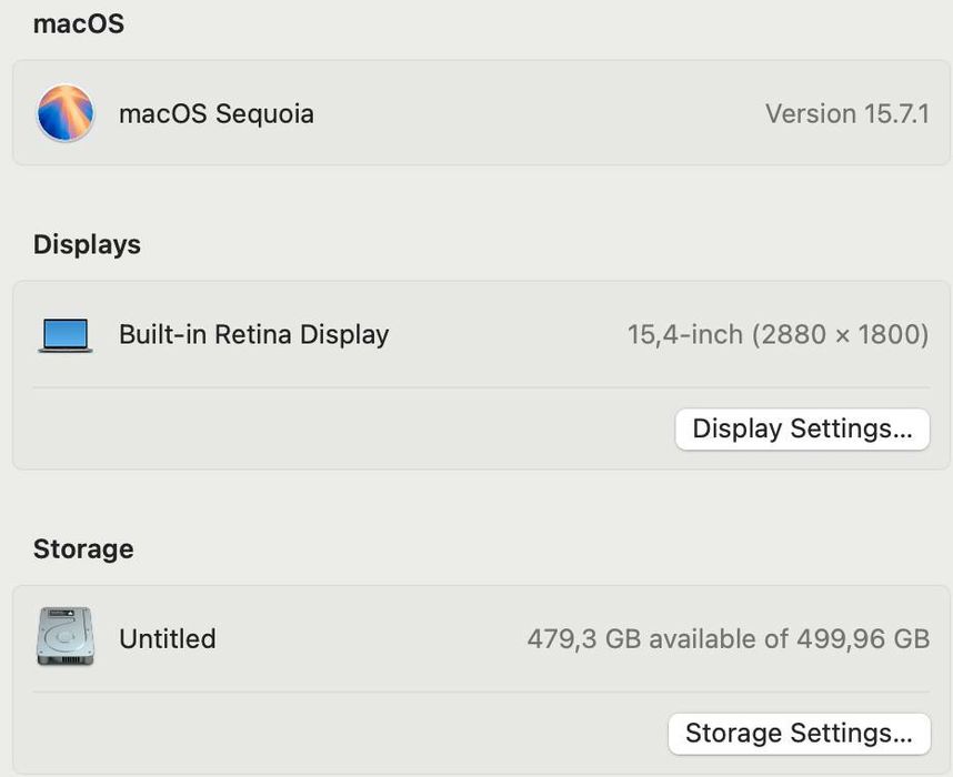 Macbook pro 2019 15 core i9