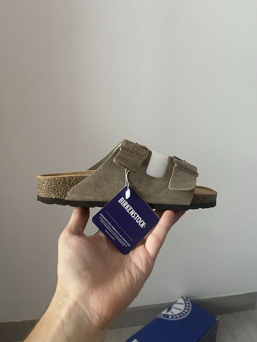 Damskie Klapki Sandały Birkenstock Arizona Soft Taupe roz 37 - Nowe !