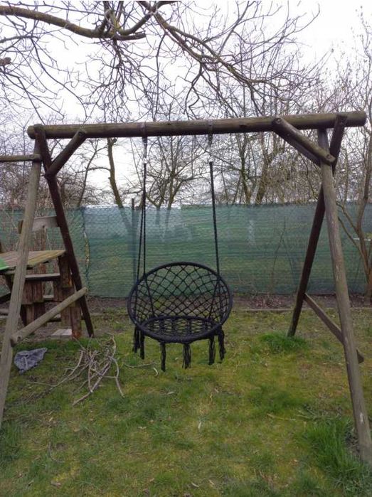 Fotel wiszący huśtawka ogrodowa kokon bujak relaks balkon styl boho