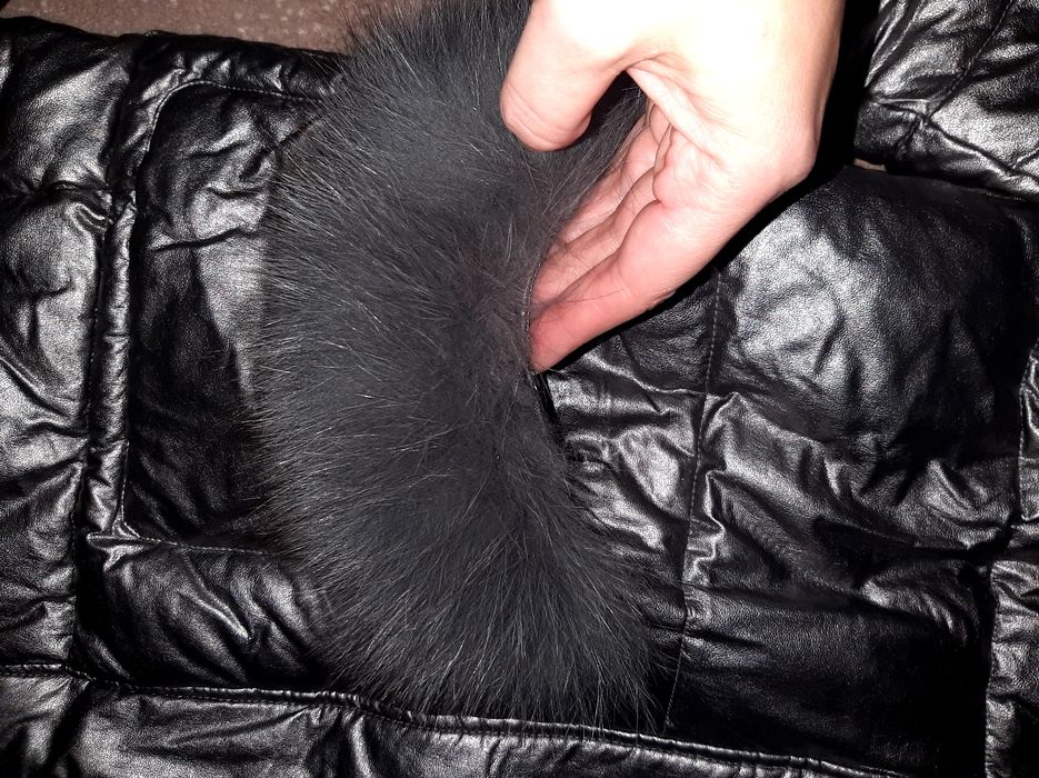 зимняя тёплая кожаная куртка ZLLY M 44-46p