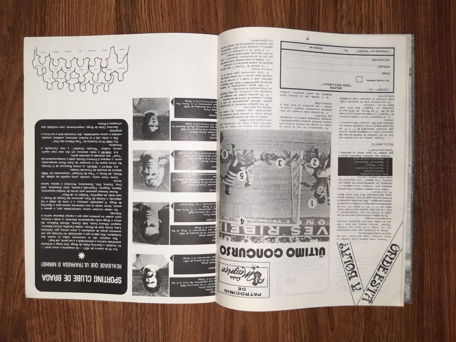 Revista futebol Equipa No 14 Abril 1976, poster SC Braga - Nova