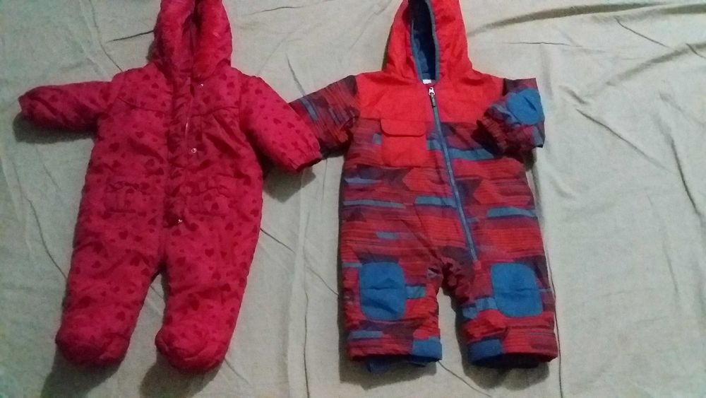 Комбінезон -чоловічок, для дівчинки на флісі. 3-6 м;Columbia-6-12м.