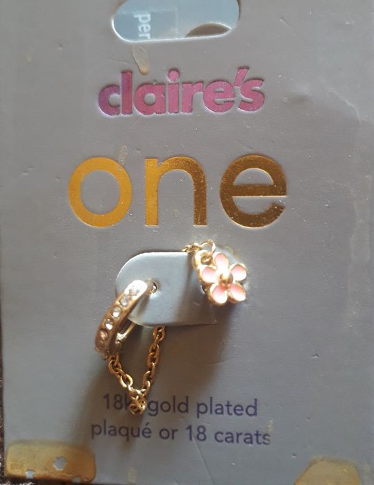 Claire's kolczyki kwiatuszek pozłacane