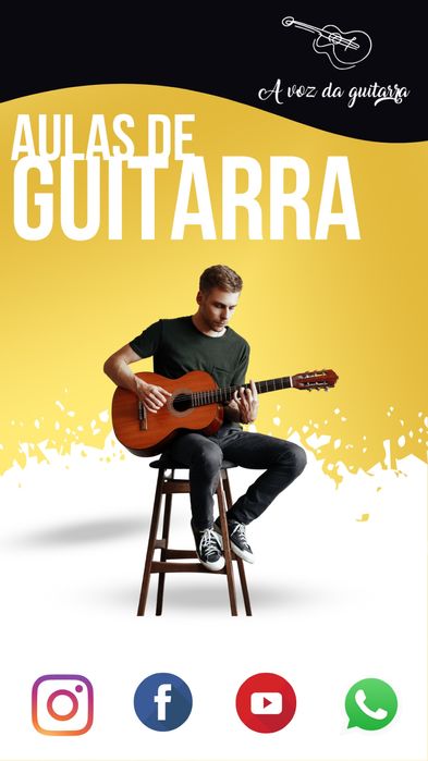 Aulas de guitarra, piano, ukulele,  em Braga