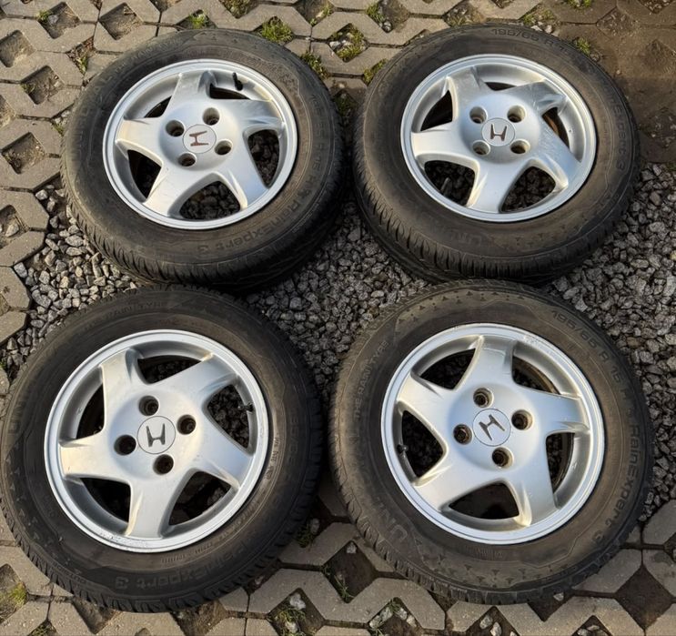 AluFelgi Wiatraki Honda 4x114.3 195/65/15” opony letnie Uniroyal Prelude Accord Civic CR-V Integra Legend Torneo Vigor Ascot