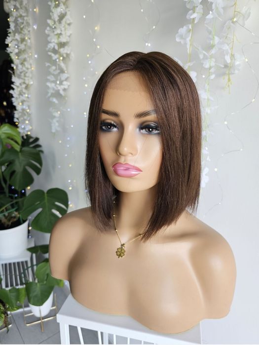 Peruka z włosów naturalnych lacefront Monika naturalny brąz