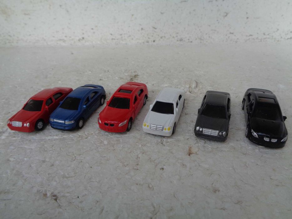 1:87 Carros para pista de comboios 6 unidades