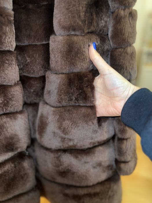 Casaco de pele genuína do designer francês Georges Rech