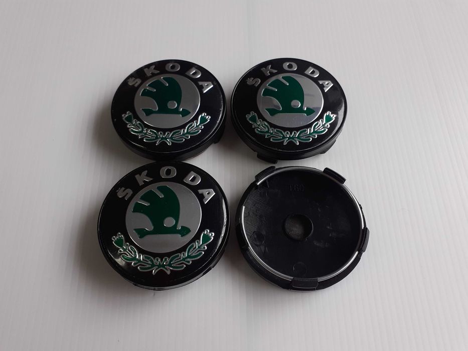 Centros/tampas de jante completos Skoda com 56, 60, 65 e 68 mm