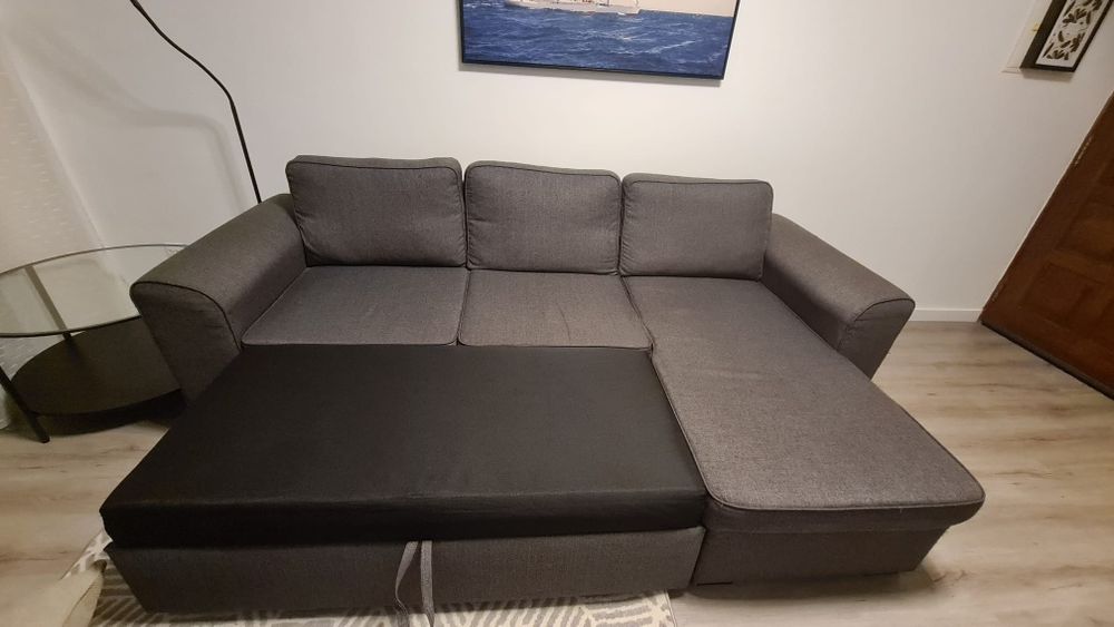 Sofá cinzento em boas condições