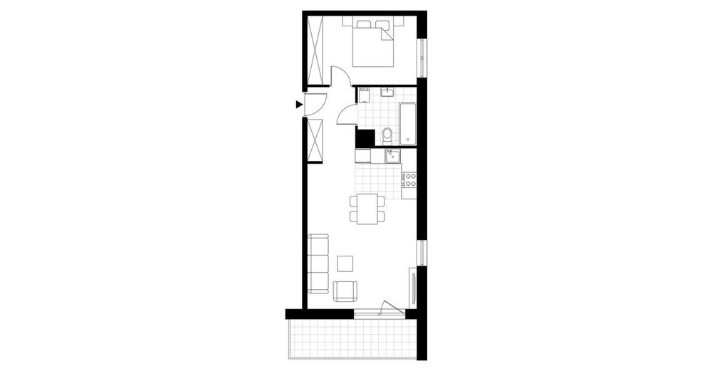 2-pokojowe mieszkanie 46m2 + balkon