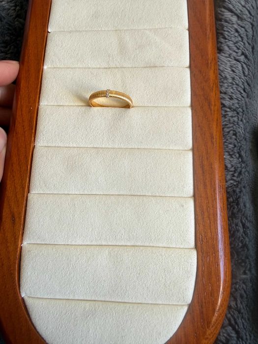 Anel Estreito em Prata 925 Escovada Empilhável Artesanal Tamanho ring
