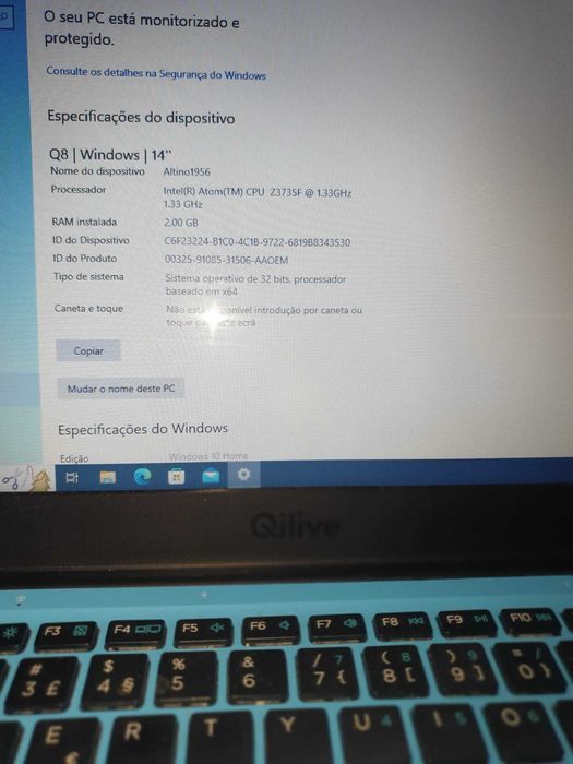 computador portatil Q8 intel atom cpu