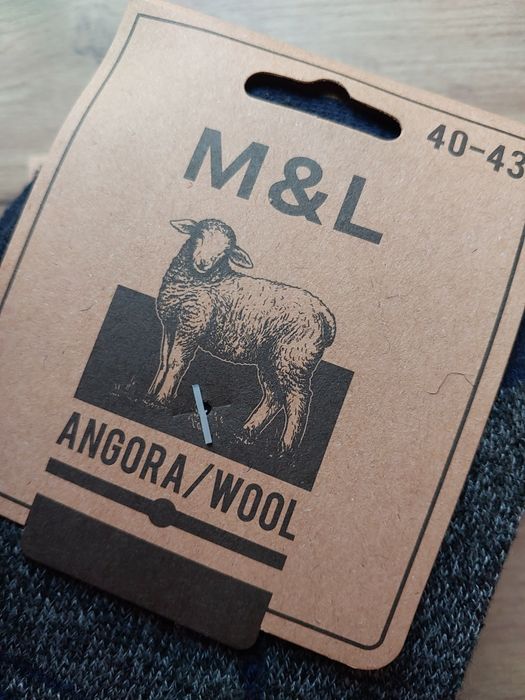 Skarpety męskie wełniane z angory 4 pary 30 zł