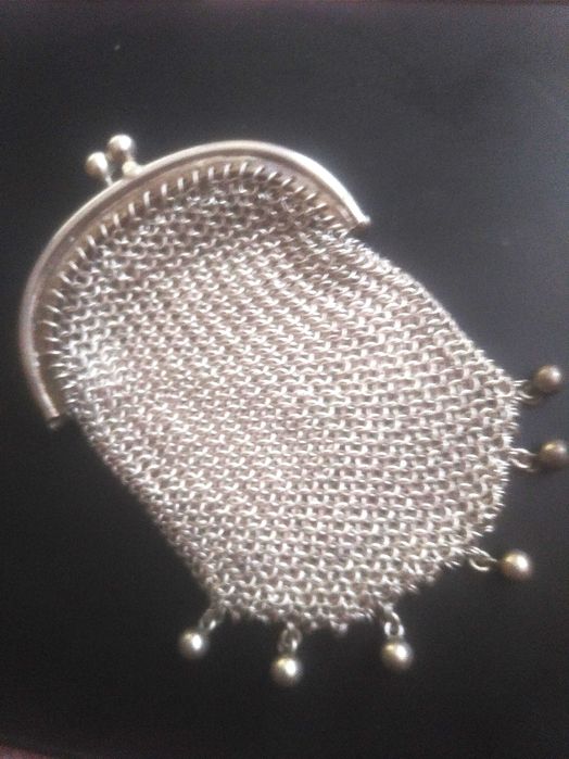 Antyczna torebka Chatelaine srebro