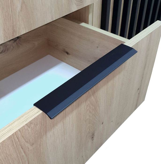 Komoda NATI lamel! Komoda z szufladami. Artisan, Antracyt, Grafit