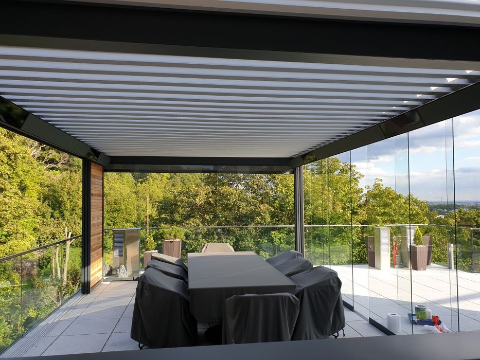 Pergola tarasowa aluminiowa lamelowa robiona NA WYMIAR