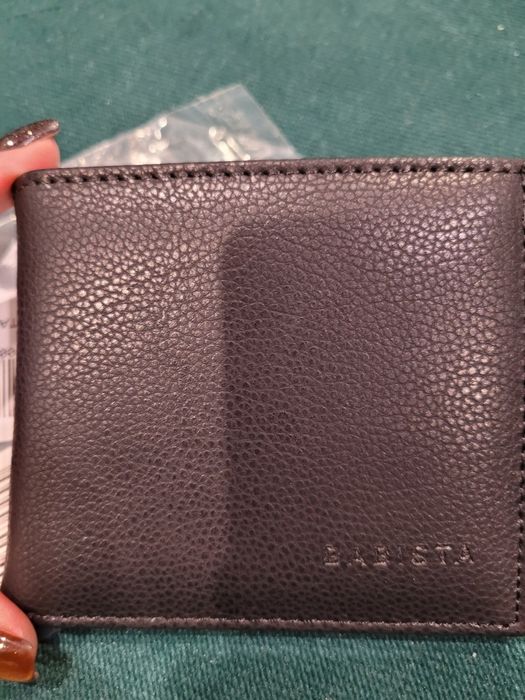 Portfel meski skóra naturalna  czarny nowy