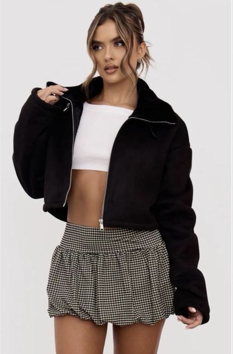 Вкарочена замшева дублянка, дуже тепла. Нова! XL-XXL