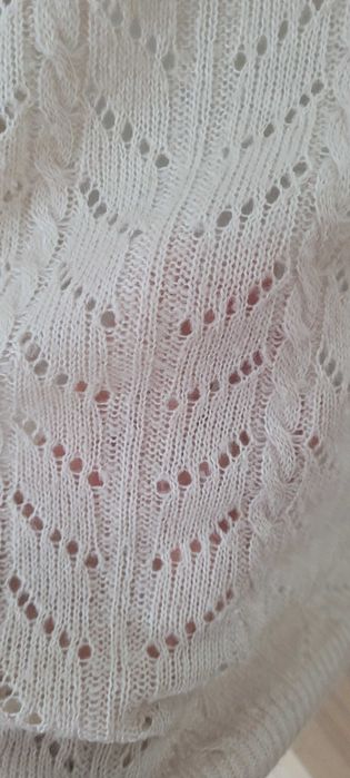 Kremowy ażurowy sweter damski NKD,roz L-XL
