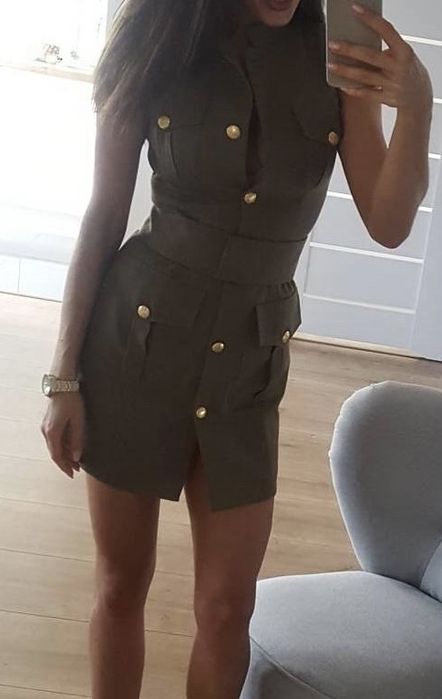 Sukienka xs ciemna zieleń