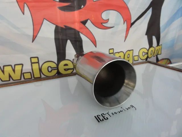 Ponteiras De Escape universal XL Redonda com 100mm X 190MM 100% Inox