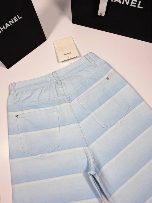 Джинси Chanel у полоску нова колекція 2026 ss26 штани