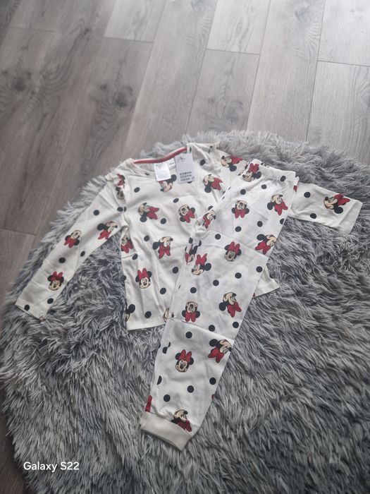 H&M nowa piżamka dla dziewczynki myszka minie 110-116