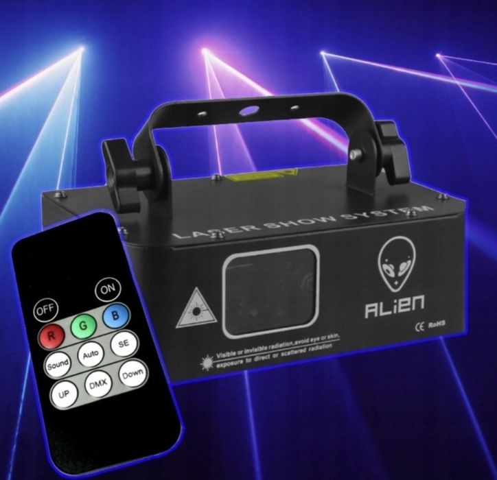 Laser dyskotekowy ALIEN - dużo animacji, mega moc, DARMOWA dostawa!