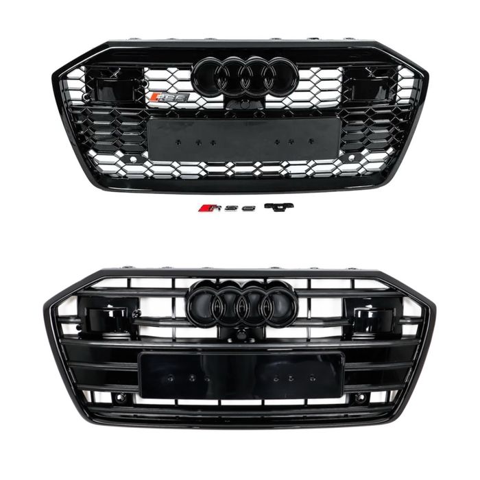 Решітка радіатора Audi A6 S6 C8 2018-2024 S-line дистронік чорний