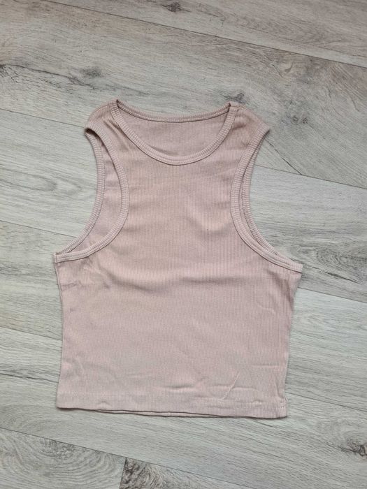 komplet dresowy, top, bluza, legginsy prążkowane w prążek, dres damski