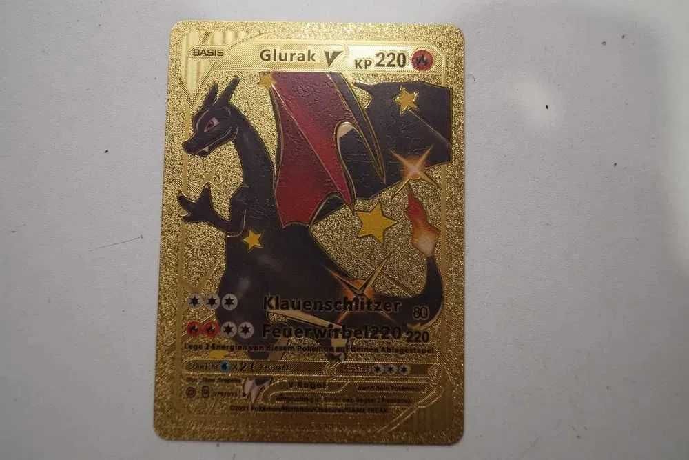 W40 Złote karty Pokemon gold kolekcjonerkie do gry 110szt