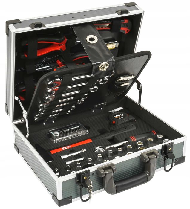 ZESTAW NARZĘDZI KLUCZY 90EL WALIZKA Narzędziowa Klucze Nasadki Wkrętak