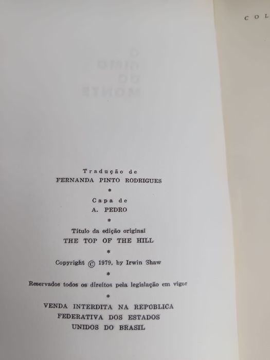O cimo do monte - Irwin Shaw