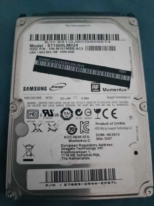 Disco duro 1tb Samsung 2.5 sata