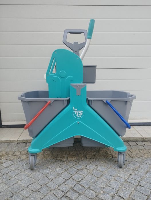 Carrinho de Limpeza Profissional com Dois Baldes e Espremedor