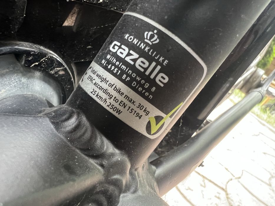 Електровелосипед дамка Gazelle 28 колеса Планетарка 7 гідравліка