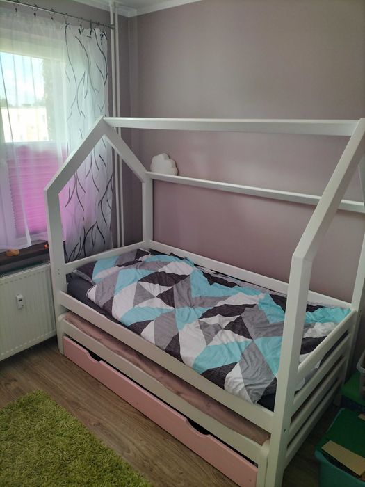 Łóżko podwójne wysuwane szuflada DOMEK 200x90