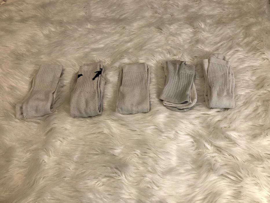 conjunto de meias brancas de desporto