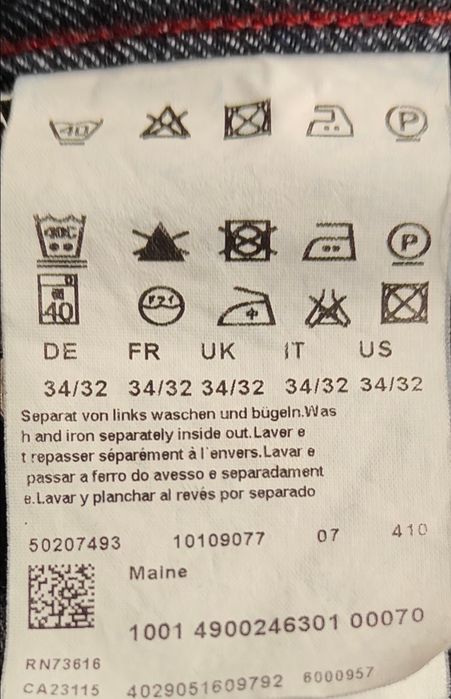 Wr) BOSS MAINE oryginalne spodnie jeansowe Roz.34/32