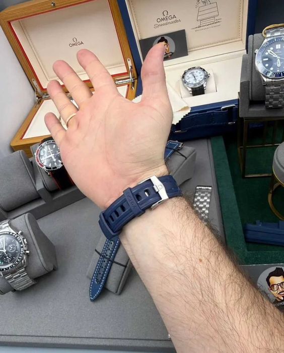 Часы наручные премиум Omega Seamaster Blue